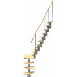 Minka STAIRS Lomené modulové schodiště Quatro Turn buk/šedá, 298 cm – Zboží Mobilmania