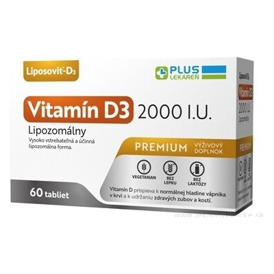 Plus Lékárna Lipozomální vitamín D3 2000 IU 60 tablet – Hledejceny.cz
