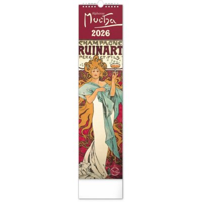 nástěnný Alfons Mucha 12 x 48 cm 2026 – Zboží Mobilmania