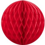 Honeycomb koule červená 10 cm Svatební papírové koule k dekoraci – Zboží Dáma
