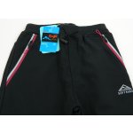 Kugo Dětské oteplené softshellové kalhoty černá + růžová