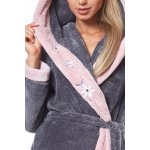 L&L dámský župan 9145 dlouhý Tmavě šedá – Zboží Dáma