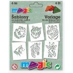 Magic šablony papírové 6 ks sada Z HLAVY ZVÍŘAT – Zboží Mobilmania