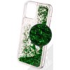 Pouzdro a kryt na mobilní telefon Apple Pouzdro 1Mcz Liquid Hexagon Sparkle ochranné s přesýpacím efektem třpytek Apple iPhone 13 Pro Max zelené