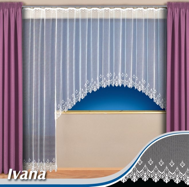 Tylex kusová záclona IVANA jednobarevná bílá, výška 120 cm x šířka 310 cm  (na okno) od 352 Kč - Heureka.cz