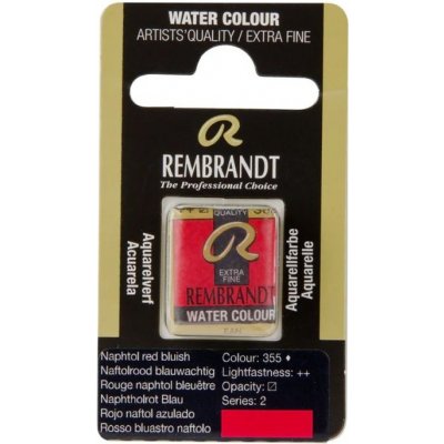 Rembrandt mistrovská akvarelová barva půlpánvička 355 Naph. Red Bluish – Hledejceny.cz