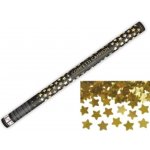 Konfety 80 cm ZLATÉ METALICKÉ HVĚZDIČKY Silvestr – Zboží Mobilmania