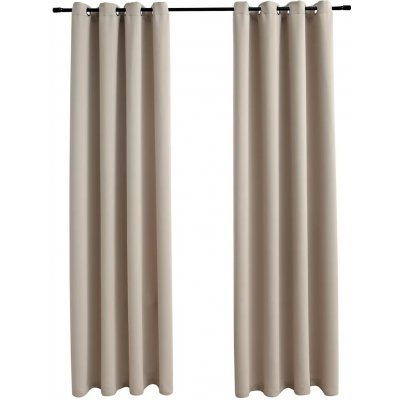Béžové zatemňovací závěsy 140 x 225 cm, polyester, 2 ks – Hledejceny.cz