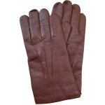 Junek kožené pánské rukavice s vyšívkou světle hnědé – Zboží Mobilmania