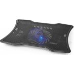 NEDIS stojan na notebook/ univerzální/ pro notebooky do 17"/ 1x ventilátor 125 mm/ USB/ plast-kov/ černý NBCR101BK – Zbozi.Blesk.cz