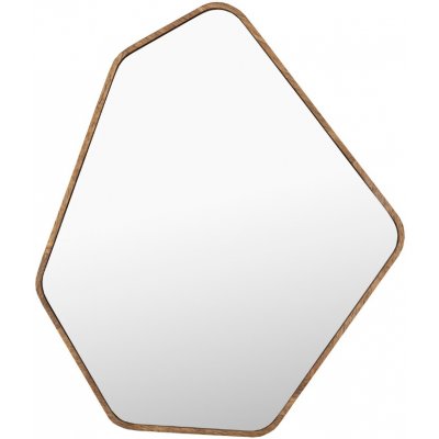 Dutchbone Hnědé dřevěné závěsné zrcadlo Bryn 50 x 41,5 cm – Hledejceny.cz
