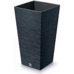 Prosperplast Květináč s vkladem URBI SQUARE MATT antracit 26,5 cm – Zboží Mobilmania
