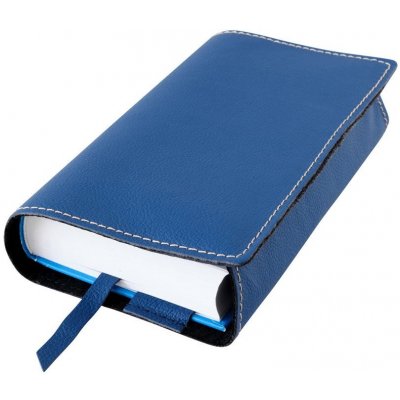 Variabilní kožený obal se záložkou XL kůže modrá – Zbozi.Blesk.cz