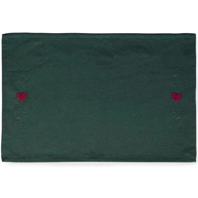 JUNA Vyšívané prostírání Heart 49x32 cm zelená – Zbozi.Blesk.cz