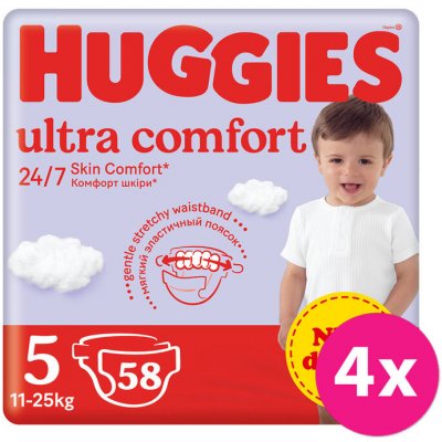 HUGGIES Ultra Comfort Jumbo 5 4x 58 ks – Hledejceny.cz