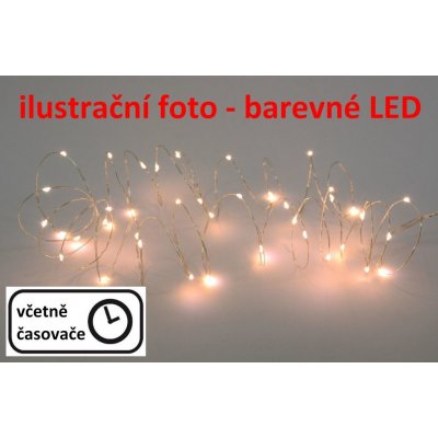 Nexos 59014 LED osvětlení stříbrný drát 20 LED teple bílá – Hledejceny.cz
