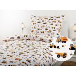 JAN peří povlečení stavební stroje polštář 20 x 80 cm – Zboží Mobilmania