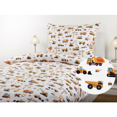 JAN peří povlečení stavební stroje polštář 20 x 80 cm – Zboží Mobilmania