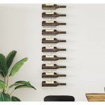 vidaXL Nástěnný stojan na víno pro 10 lahví Bílý kov – Hledejceny.cz