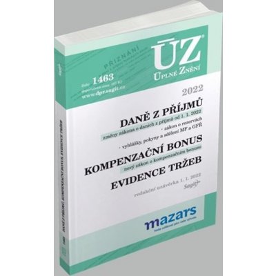 ÚZ 1463 Daně z příjmů, Evidence tržeb, 2022 – Hledejceny.cz