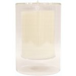 Mat Svíčka LED pr.10x15cm blikající plamen ve skle IVORY – Hledejceny.cz