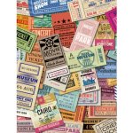 Sada 50 ks samolepek - Vstupenky – Zboží Živě