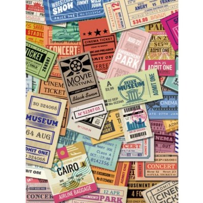 Sada 50 ks samolepek - Vstupenky – Zboží Živě