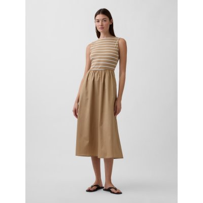 Gap midi šaty s kapsami hnědá – Zbozi.Blesk.cz