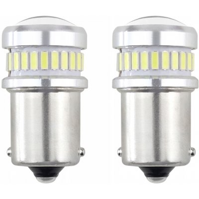 CANBUS 3014 LED žárovky 24 x SMD + 3030 6 x SMD 1156 (R5W, R10W) P21 Bílá, 12 V / 24 V. – Hledejceny.cz