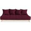 Pohovka Sofa Senza by Karup 90*200 cm natural + futon bordeaux 710
