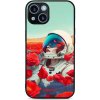 Pouzdro a kryt na mobilní telefon Apple Pouzdro Mobiwear Glossy Apple iPhone 14 - G001G Astronautka v květech