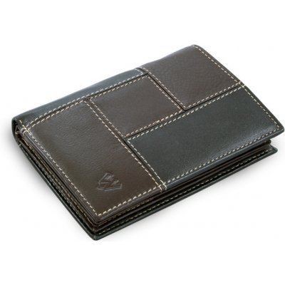 Arwel Pánská kožená dokladovka v kombinaci černé a hnědé barvy 514-2220A-60/47 – Sleviste.cz