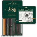 Faber-Castell Uhel Pitt Monochrome Charcoal plechová krabička 24ks 112978 – Sleviste.cz