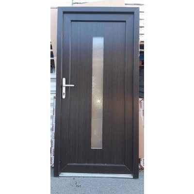 Soft Vchodové dveře AURORA tmavý dub/bílá 98x200 cm – Zboží Mobilmania