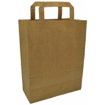 Papírová taška hnědá ploché ucho – Zboží Dáma