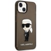 Pouzdro a kryt na mobilní telefon Apple Pouzdro AppleMix KARL LAGERFELD Ikonik NFT Apple iPhone 14 - plastové / gumové - šedé / černé