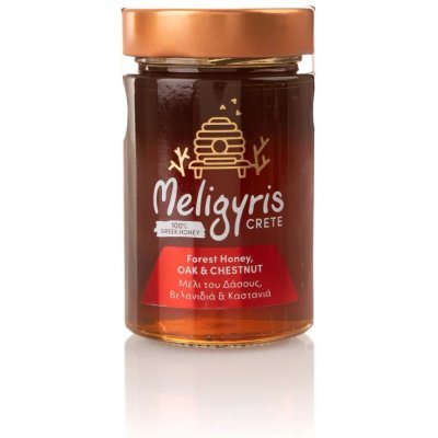 Meligyris Řecký lesní med Dub + Kaštan květový 450 g – Sleviste.cz