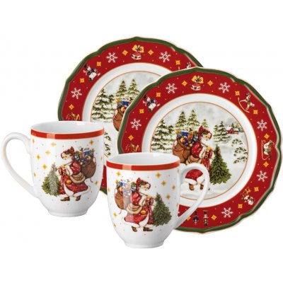 Rosenthal Vánoční sada porcelánu Happy Wintertime červená 4 ks – Zboží Mobilmania