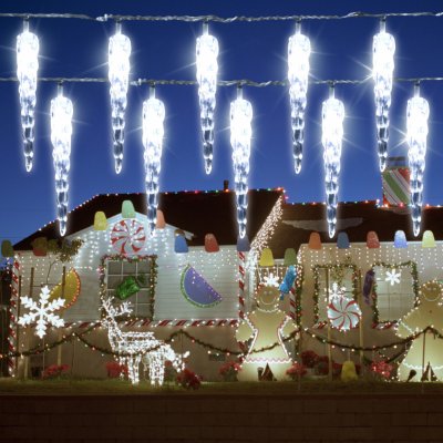 Jopassy LED led pohádkové světlo venkovní vnitřní vánočníImitaceace zahradní párty vánočníImitaceace IP44 8 režimů 10m 40LEDs studená bílá – Zboží Mobilmania