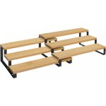 SONGMICS Poličky na stůl schody bambus černá 32 x 11 x 25 cm – Zboží Mobilmania