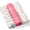 Plenky BabyOno Take Care Natural Diapers látkové 70 x 70 cm Pink 3 ks