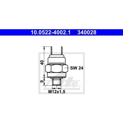 Tlakový spínač hydraulické brzdy ATE 10.0522-4002.1 (10052240021) – Zboží Mobilmania