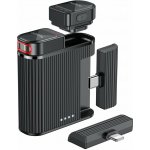 Yesido - Lavalier mikrofon 2v1 KR19 - magnetické tlačítko, zvuk v kvalitě CD, všesměrový 360°, 600mAh, 2,4GHz - černý – Zboží Živě