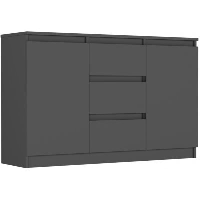 Framire Komoda antracit 120 x 76 x 33 cm R-120-S3 – Hledejceny.cz