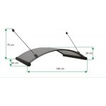 Gutta Rondo Glass půlkulatá 1,48 x 0,9x 0,2m – Hledejceny.cz