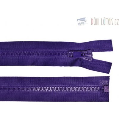 Zip kostěný dělitelný tmavě fialový, délka 30 cm – Zboží Dáma