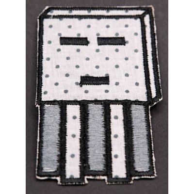 Nažehlovací záplata - Minecraft Ghast - Ďas - rozměr 8 cm x 4,5 cm – Zboží Dáma