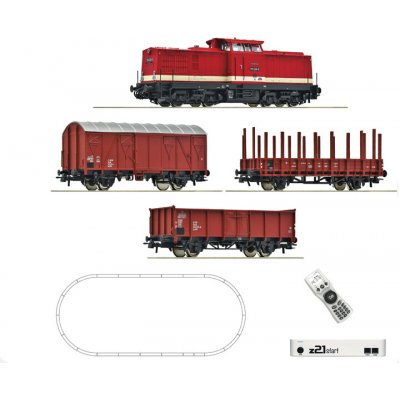 Roco z21 start set s dieselovou lokomotivou řady 110 a nákladním vlakem DR 5110009 – Zboží Dáma