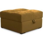 Textilomanie Hořčicový taburet ZENOVA s úložným prostorem 65x65 cm – Zboží Dáma
