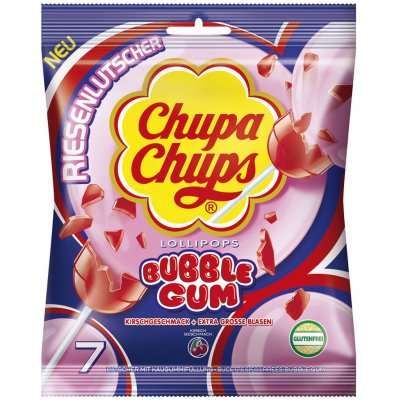 Chupa Chups Lollipops Bubble Gum Kirsch 126 g – Zboží Mobilmania
